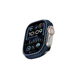 Étui Pitaka Apple Watch Ultra NOIR-BLEU Twill