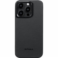 Étui Pitaka MagEZ iPhone 15 Pro Noir Twill 600D
