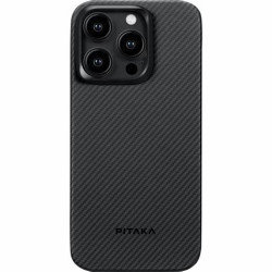 Étui Pitaka MagEZ iPhone 15 Pro Noir Twill 600D