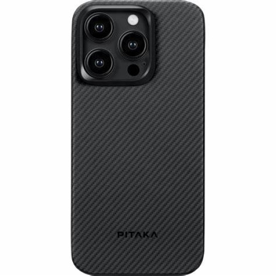 Étui Pitaka MagEZ iPhone 15 Plus Noir Twill 600D
